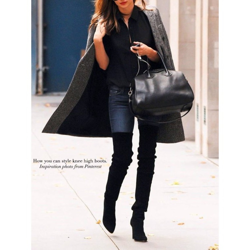 Chloe FW 2009 Size 40 Black Suede Over Knee Thigh High Stiletto Boots Size 9 9.5 - Picture 4 of 8